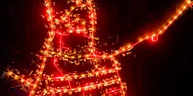 Darstellung eines Wärmenetzes von oben