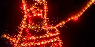 Darstellung eines Wärmenetzes von oben